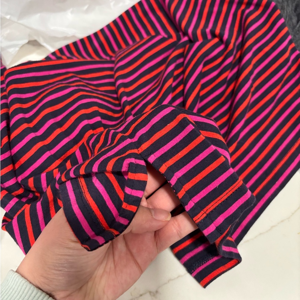 Heyton Striped Stretch Dress With Ruffle Sleeves Size Medium - Picture 7 of 9